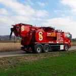 Contract Services truck at the side of grassy verge Contract Services Drain Cleaning in Northern Ireland