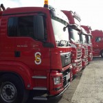 Contract Services fleet park in a line Contract Services High Volume Drain Cleaning in Northern Ireland