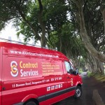 Contract Services van at the dark hedges Contract Services High Volume Drain Cleaning in Northern Ireland