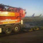 Contract Services truck on runway Contract Services High Volume Drain Cleaning in Northern Ireland